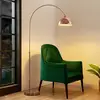 Image de Lampadaire arqué Lindby Lennart, cuivre, hauteur réglable, E27