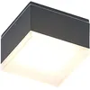 Image de LED Plafonnier extérieur Mathea (Moderne) en Noir Aluminium (1 lampe,à), Luminaire d’extérieur pour le jardin la terrasse balcon & maison plafonnier
