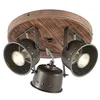 Image de Lindby Projecteur halogène Rubinjo à intensité variable (Antique, Classic) en Marron Métal e. a. pour Salon & Salle manger (à 3 lampes GU10) Plafonnier spot plafonnier lampe