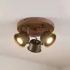 Image de Spot pour plafond Lindby Rubinjo, Ø 31 cm, à 3 lampes, bois, GU10