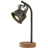 Image de Lindby Lampe à poser Rubinjo (Antique, Classic) en Marron Métal e. a. pour Salon & Salle manger (1 lampe,à GU10) bois