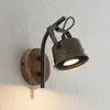 Image de Spot Lindby Rubinjo, 22 cm, noir, bois, métal, GU10