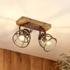 Image de Lindby spot pour plafond Rutger, 36cm, 2 lampes, bois, cage, E14