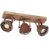 Image de Lindby Spot Farovi à intensité variable (Modern, Industriel) en Marron Bois e. a. pour Salon & Salle manger (à 3 lampes GU10) Lampe encastrable plafonnier applique