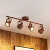 Image de Lindby spot pour plafond Scabra, 63 cm, brun rouille, 4 lampes, métal