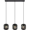 Image de Lindby Suspension Canyana à intensité variable (Traditionnel) en Noir Bois e. a. pour Salon & Salle manger (à 3 lampes, E27), bois, suspension, lampe, plafonnier, plafonnier