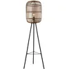 Image de Lindby Lampadaire Bois Canyana (Traditionnel) en Marron e. a. pour Salon & Salle à manger (1 lampe,à E27), Sur Pied Lampe a de Sol