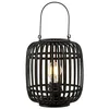 Image de Lindby Lampe à poser Canyana (Traditionnel) en Noir Bois e. a. pour Salon & Salle manger (1 lampe,à E27), bois