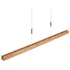 Image de Lindby LED Suspension Alimara à intensité variable (Moderne) en Marron Métal e. a. pour Salon & Salle manger (1 lampe,à), bois suspension lampe plafonnier