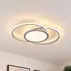 Image de Lucande Plafonnier LED Senne, 63 cm, argent, aluminium