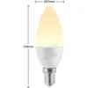 Image de Lindby, ampoule bougie LED, E14, C35, 4,5 W, opale, 3 000 K