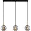 Image de Lindby Suspension en verre Hiwana à intensité variable (Moderne) Gris Verre e. a. pour Salon & Salle manger (à 3 lampes, E27) Luminaire Lampe plafond Plafonnier
