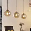 Image de Lindby suspension Hiwana, gris fumé, verre, à 3 lampes