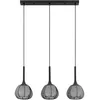 Image de Lucande Suspension Tetira à intensité variable (Moderne) en Noir Métal e. a. pour Salon & Salle manger (à 3 lampes, E14) Luminaire Lampe Plafond Plafonnier
