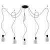 Image de Lucande Suspension Serina à intensité variable (Moderne) en Noir Verre e. a. pour Salon & Salle manger (à 5 lampes, E27) Luminaire Lampe Plafond Plafonnier