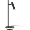 Image de Maytoni Lampe de table LED Estudo, noir hauteur 45,5 cm métal