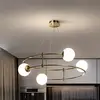 Image de Maytoni Balance suspension, à 4 lampes, dorée