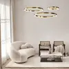 Image de Maytoni Saturno suspension LED, forme d'anneau, laiton