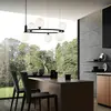 Image de Maytoni Ring suspension à 6 lampes noir/blanc