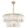 Image de Lustre Suspension en cristal style moderne, couleur doré pour le salon ampoules excl. E14x12 40W 230V