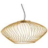 Image de Maytoni Suspension Plec avec abat-jour cage en doré