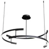 Image de MAYTONI Lampe à suspension Style ligne Moderne LED 52 watts Aluminium noir 4000K 2200lm CRI 80 pour salon, bureau, cuisine, café