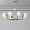 Image de Maytoni suspension Rendez-vous, à 8 lampes, couleur laiton