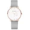 Image de PAUL HEWITT Montre Femme Miss Ocean Marble - Cadeau Femme, Bracelet Montre pour Femmes plaqué Or Rose, Bracelet en Cuir (Gris Graphite), Cadran Style marbré