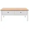 Image de Table basse rectangulaire en bois CALAIS W coloris blanc