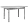 Image de Table à manger extensible - KAYRI - Rectangulaire - Béton / Blanc - 4 à 6 personnes - 120-160 x 76 x 90 cm
