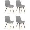 Image de Chaise en tissu BERRA coloris gris