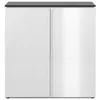 Image de Calicosy Buffet 2 Portes Brest - Fabriqué à Partir de MDF - Coloris Gris - pour Salle à Manger - L88,5 x H92 x l40 cm