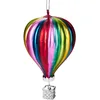 Image de BRUBAKER - Suspension pour Sapin de Noël - Montgolfière Multicolore - Boule en Verre Soufflé - Peinte à la Main - Drôle & Originale - Décoration Arbre de Noël - 11,3 cm