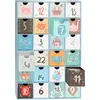 Image de BRUBAKER Calendrier de l'Avent à Remplir - Noël Animalier Bleu - Calendrier de Noël DIY avec 24 Petites Portes pour Coupons, Bonbons et Autres Surprises - 39 cm en Carton