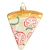 Image de BRUBAKER Boule de Noël en Verre - Travail Manuel Beaucoup de Motifs Amusants - Décorations de Noël - Personnages Drôle Pendentifs - Pizza