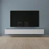 Image de Mai & Mai Meuble TV Armoire avec Soft-Close Table TV pour Le Salon Gris Noir+Blanc Mat 240x40,2x30 cm TC002