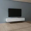 Image de Mai & Mai Meuble TV Armoire avec Soft-Close Table TV pour Le Salon Blanc Mat 200x40,2x30 cm TC002