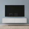 Image de Mai & Mai Meuble TV Suspendu Table TV Salon Blanc Mat 160cm