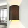 Image de Applique murale d'intérieur Alice très chic pour le Loft en tissu brun foncé dans un style moderne 1xE27 60W 230V lampe idéale pour le salon