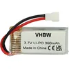 Image de vhbw Batterie Compatible avec Walkera Genius CP, HM Mini CP-Z17, Mini CP, Mini Pet Drone (390mAh, 3,7V, Li-polymère)