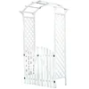 Image de Melko 2X Rose voûte, pergola, Treillis, Porte Jardin en Bois Blanc, Porte pergola