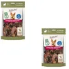 Image de DOKAS Abats de Lapin | Pack Double | 2 x 100 g | Snack Naturel pour Chiens | Contient poumons, estomac, Foie & coeur | Snack de récompense | Aussi Une friandise Barf adaptée