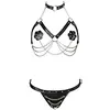 Image de Grey Velvet Ensemble érotique 3 pièces pour Le Corps, Noir, XS-L