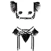 Image de Ensemble Burlesque 4 pièces - Grey Velvet - L/XL