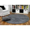 Image de Snapstyle Mona - Tapis à Poils Longs Rond - Velours - Gris - 4 Tailles Disponibles