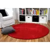 Image de Snapstyle Mona - Tapis à Poils Longs Rond - Velours - Rouge - 4 Tailles Disponibles