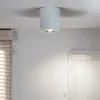 Image de Licht-Erlebnisse Spot en saillie métal blanc salon cuisine couloir H : 15,5 cm E27 max 60 watts cylindre rond plafonnier moderne DOWNLIGHT