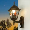 Image de Licht-Erlebnisse Luminaire extérieur avec détecteur de mouvement en cuivre antique IP44 pour cour et jardin H:37,5 cm E27 max. 60 W Tiffany Rustique Lampe murale à capteur SALZBURG