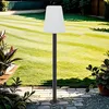 Image de Licht-Erlebnisse Lampadaire pour l'extérieur en métal et plastique en blanc graphite E27 variable IP44 résistant aux intempéries pour terrasse allée jardin éclairage extérieur lampe d'extérieur