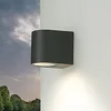Image de Lampe d'extérieur Anthracite, Projecteur mural d'extérieur, GU10, IP44, résistant aux intempéries, H:8 cm, Down, semi-circulaire, terrasse, balcon, lampe d'extérieur mur, éclairage carport